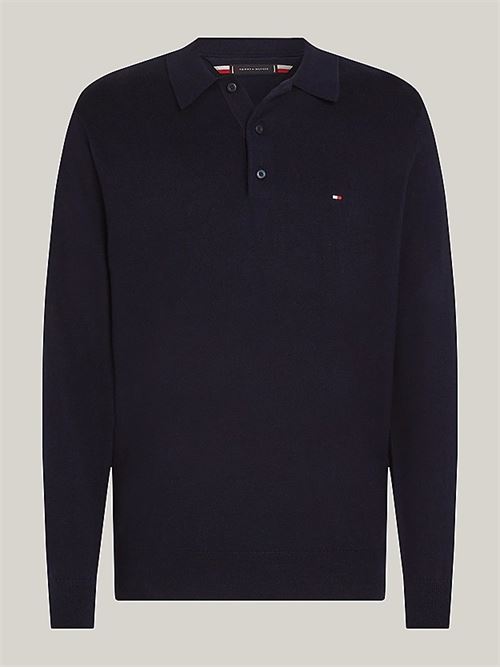 pima org ctn cashmere ls polo TOMMY HILFIGER | MW0MW36519DW5